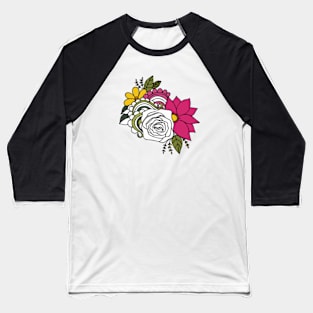 flower doodle Baseball T-Shirt